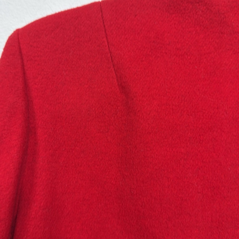(N5) Vintage Trader Bay Red Wool Coat, Size 10 Pe… - image 7